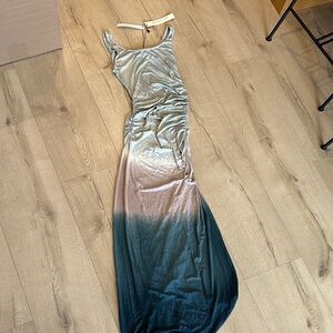 Mustard Seed Ombre Maxi Dress in Taupe, Blush & Teal